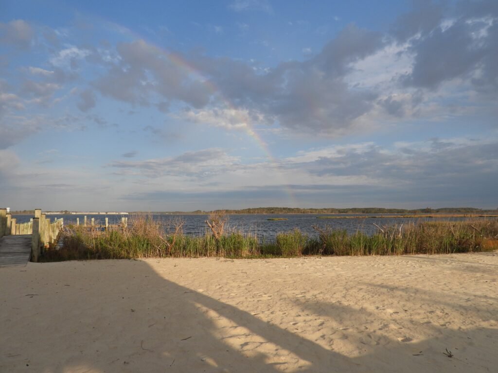 rainbow over assawoman bay